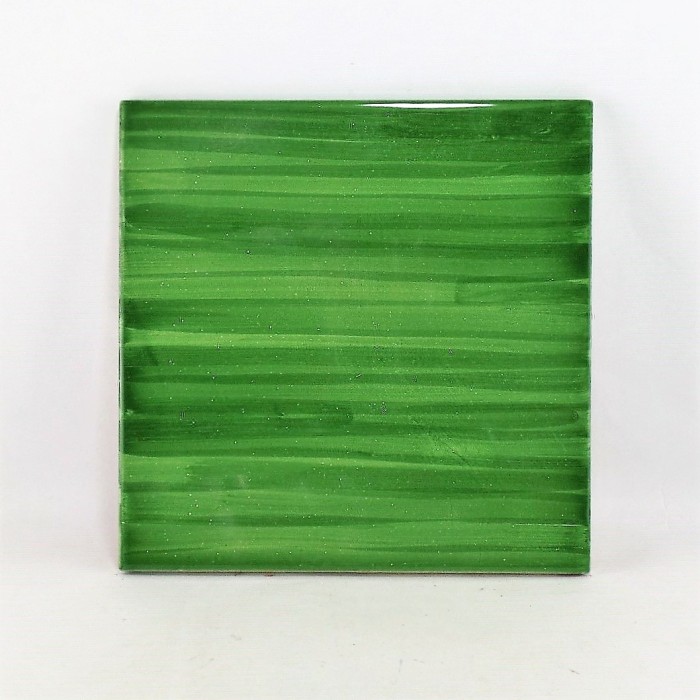 Piastrella pennellata in Ceramica Verde Foglia